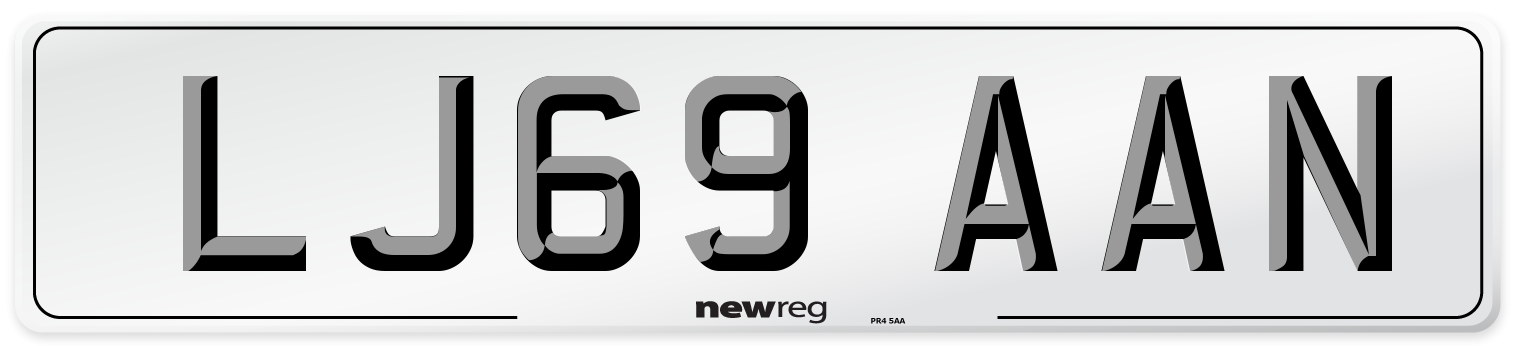LJ69 AAN Number Plate from New Reg